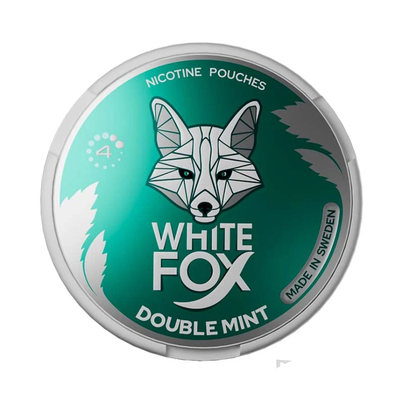 White Fox Double Mint Low Strength nicotine pouches